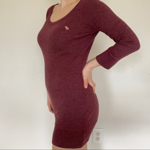 🍍 Abercrombie & Fitch boatneck red tunic top sz S - Picture 2 of 8